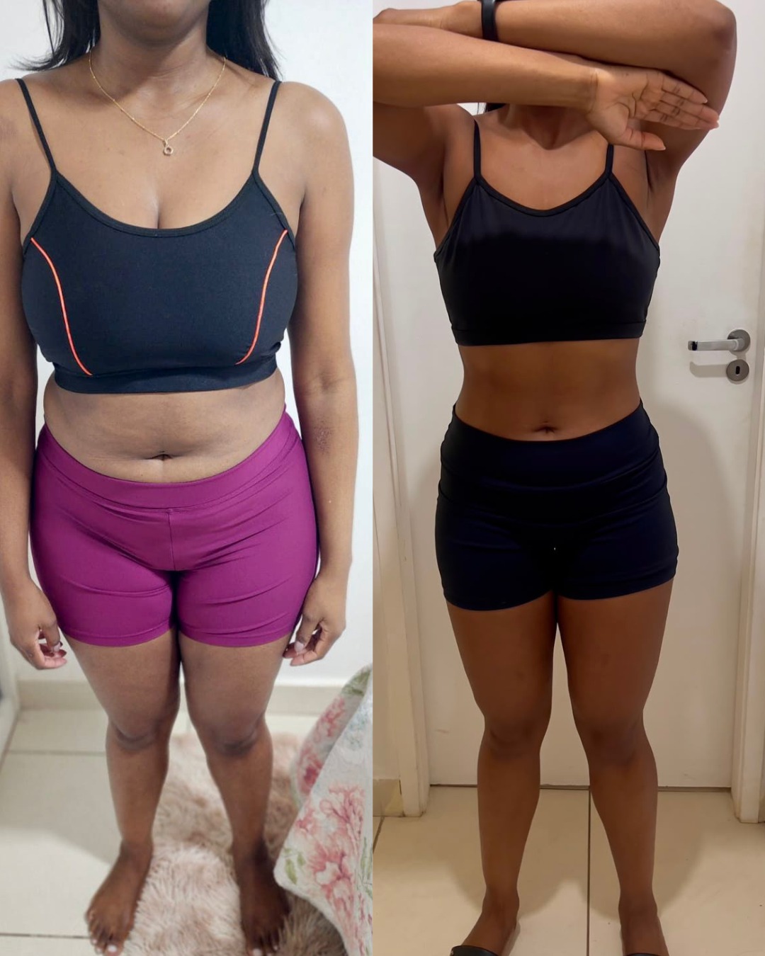 Antes e depois de aluna 2