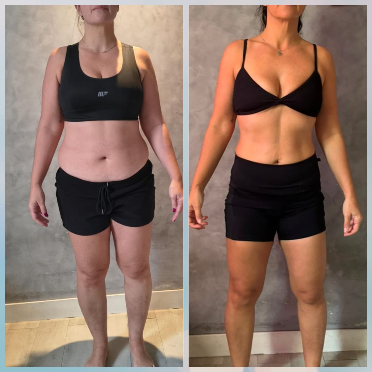 Antes e depois de aluna 5