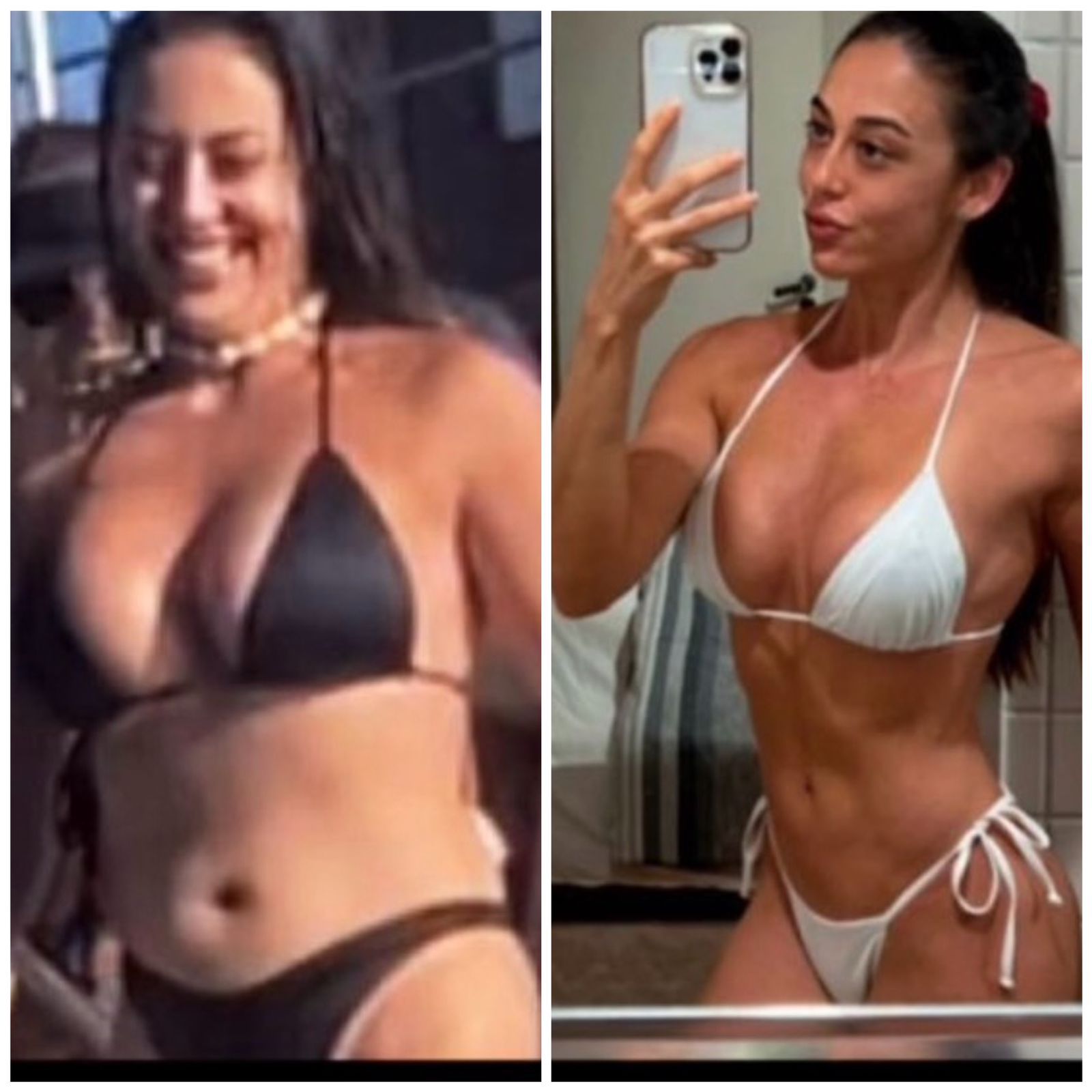 Antes e depois de aluna 3