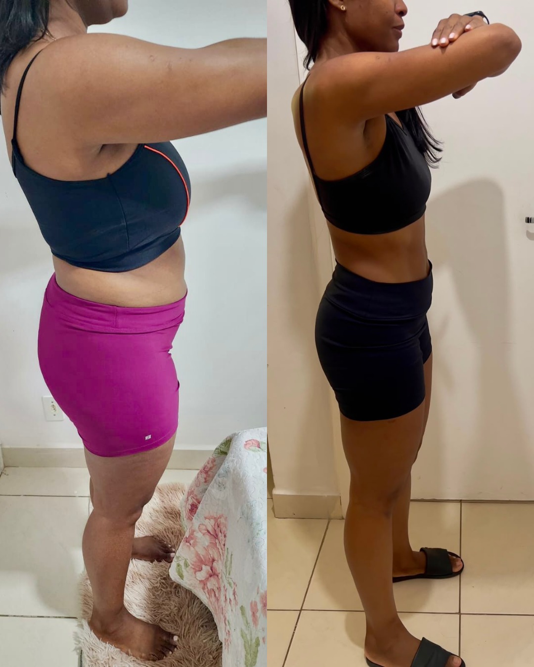 Antes e depois de aluna 4
